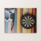 Cat at a Dart Board Jigsaw Puzzle Legpuzzel (Horizontaal)