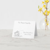 Cat at at Peace Veterinary Sympathcard Kaart (Gele Bloem)