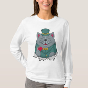 Cat at Poker with Poker cards T-shirt