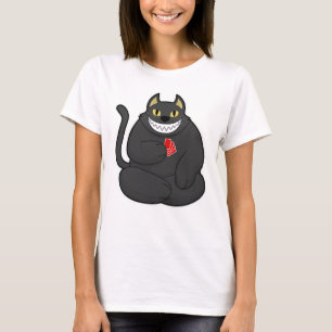 Cat at Poker with Poker cards T-shirt