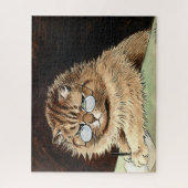 Cat at work with glasses by Louis Wain Legpuzzel (Verticaal)