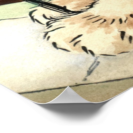 Cat at work with glasses by Louis Wain Poster (Hoek)