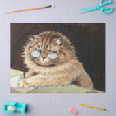 Cat at work with glasses by Louis Wain Tissuepapier (Craft)