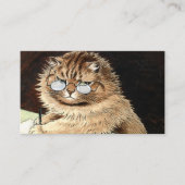 Cat at work with glasses by Louis Wain Visitekaartje (Voorkant)
