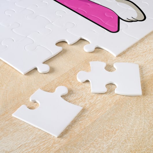 Cat at Yoga Stretching exercise Legpuzzel (Zijkant)