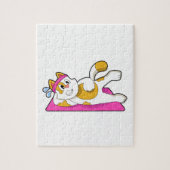 Cat at Yoga Stretching exercise Legpuzzel (Verticaal)