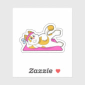 Cat at Yoga Stretching exercise Sticker (Vel)