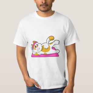 Cat at Yoga Stretching exercise T-shirt