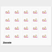Cat at Yoga Stretching exercise Vierkante Sticker (Vel)