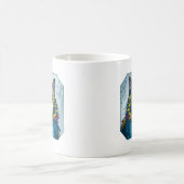 Cat Ate The Canary Feather Art | Unique Colorful Koffiemok (Center)