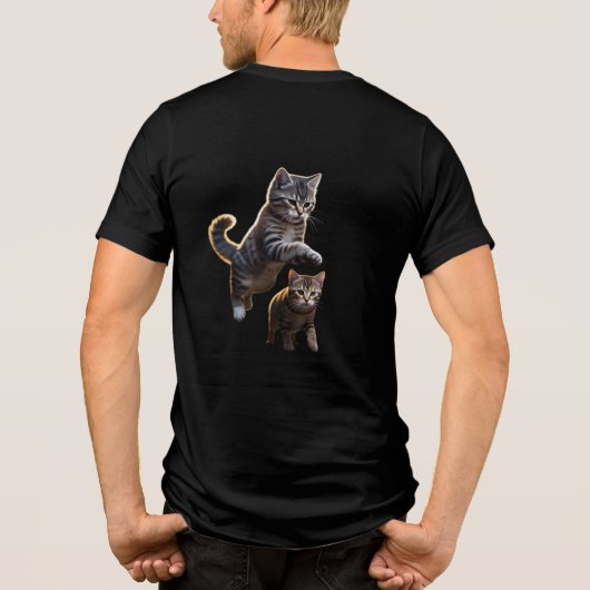 Cat Attack - Fierce en grappig Feline T-shirt (Achterkant)