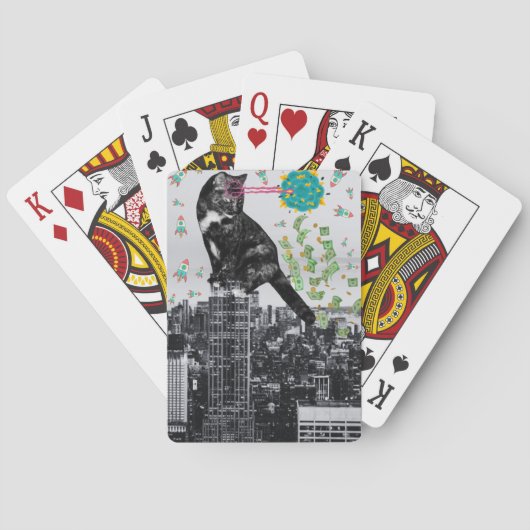 cat attack money boom! pokerkaarten (Achterkant)