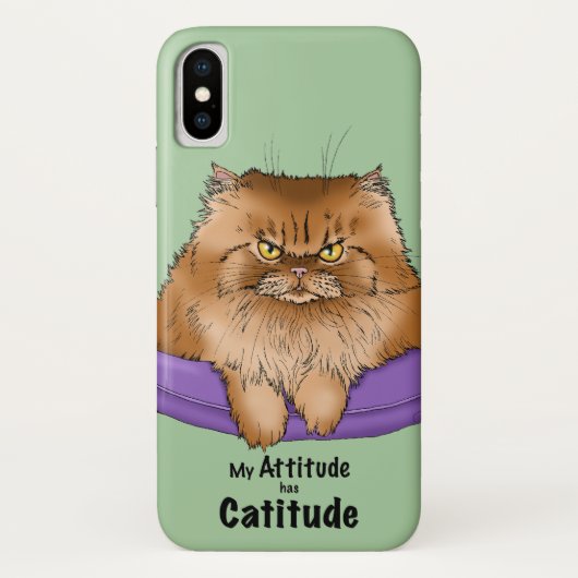 Cat Attitude Grappig Case-Mate iPhone Case (Achterkant)