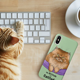 Cat Attitude Grappig Case-Mate iPhone Case