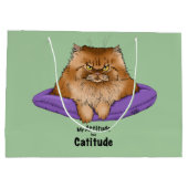 Cat Attitude Grappig Groot Cadeauzakje (Achterkant)