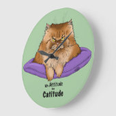 Cat Attitude Grappig Grote Klok (Hoek)