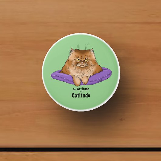 Cat Attitude Grappig Keramische Knop