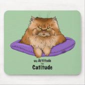 Cat Attitude Grappig Muismat (Voorkant)