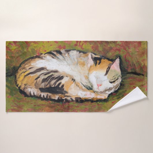 Cat, August Macke Bath Towel Badhanddoek (Badhanddoek)