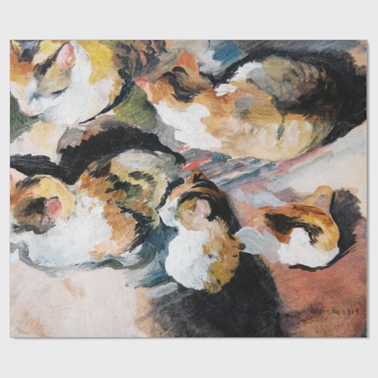 Cat, August Macke Cadeaupapier (Vlak)