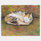 Cat, August Macke Fleece Blanket Deken (Voorkant (Horizontaal))