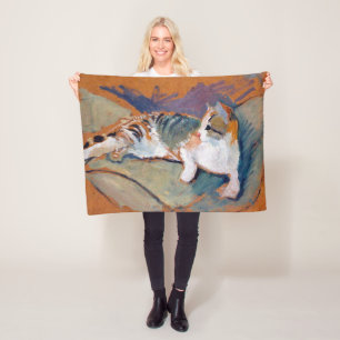 Cat, August Macke Fleece Blanket Deken