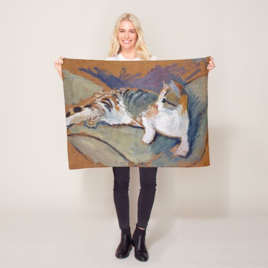 Cat, August Macke Fleece Blanket Deken (In situ)