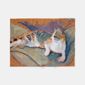 Cat, August Macke Fleece Blanket Deken (Voorkant (Horizontaal))