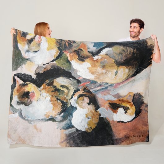 Cat, August Macke Fleece Deken (In situ)
