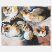 Cat, August Macke Fleece Deken (Voorkant (Horizontaal))
