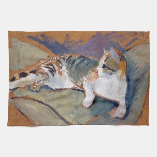 Cat, August Macke Kitchen Towel Theedoek (Horizontaal)