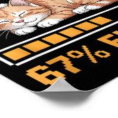 Cat Aura Loading 67 Percent Energy Funny Gen Z Mem Poster (Hoek)