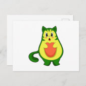 Cat Avocado Briefkaart (Voorkant / Achterkant)