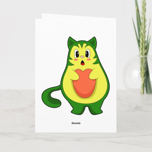 Cat Avocado Kaart (Achterkant)