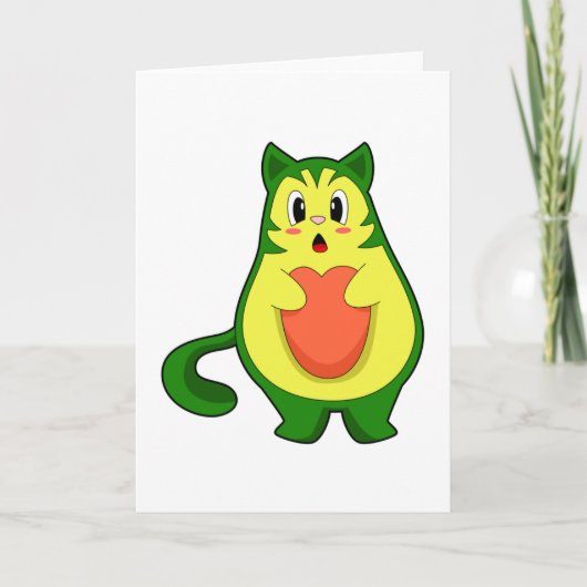 Cat Avocado Kaart (Voorkant)