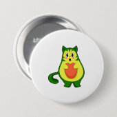 Cat Avocado Ronde Button 7,6 Cm (Voorkant /achterkant)