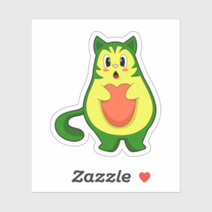Cat Avocado Sticker
