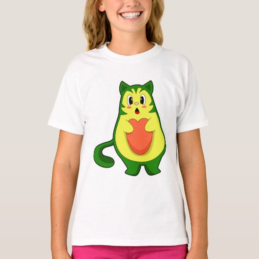 Cat Avocado T-shirt (Voorkant)
