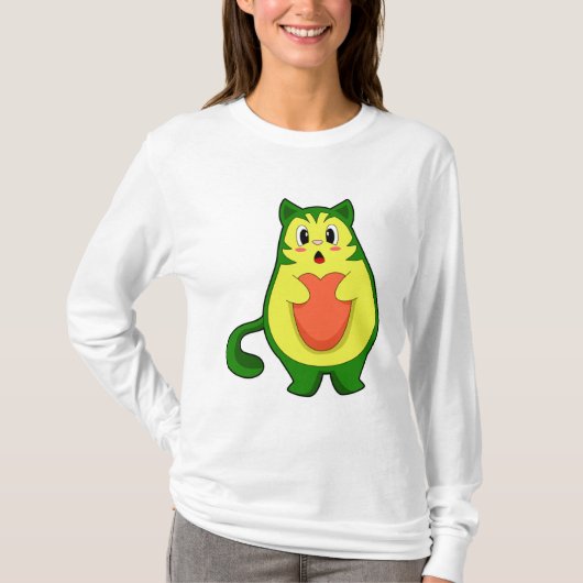Cat Avocado T-shirt (Voorkant)