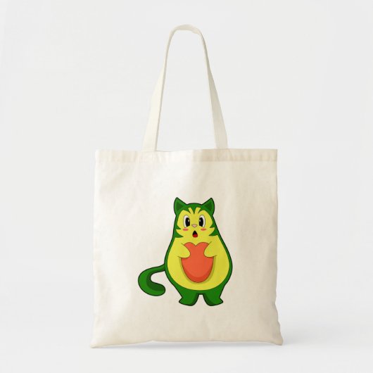 Cat Avocado Tote Bag (Voorkant)