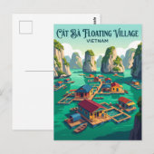 Cát Bà Drijvend Dorp Vietnam Briefkaart (Voorkant / Achterkant)