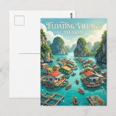 Cát Bà drijvend dorp Vietnam Briefkaart (Voorkant / Achterkant)