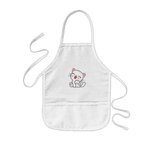 Cat Baby Bib Kinder Schort (Voorkant)