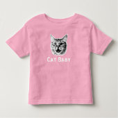 Cat Baby Retro Kinder Shirts (Voorkant)
