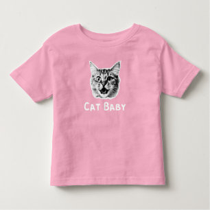 Cat Baby Retro Kinder Shirts