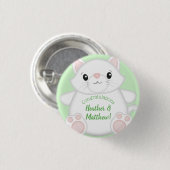 Cat Baby shower Kat Ronde Button 3,2 Cm (Voorkant /achterkant)