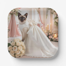 Cat Bachelorette Party in het roze thema Papieren Bordje