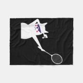 Cat Badminton Shuttle Voor Mannen Vrouwen Kinder Fleece Deken (Voorkant (Horizontaal))