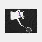 Cat Badminton Shuttle Voor Mannen Vrouwen Kinder Fleece Deken (Voorkant (Horizontaal))