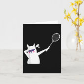Cat Badminton Shuttle Voor Mannen Vrouwen Kinder Kaart (Gele Bloem)
